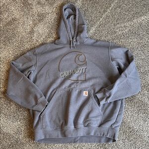 Carhartt Men's Gray Logo Hoodie